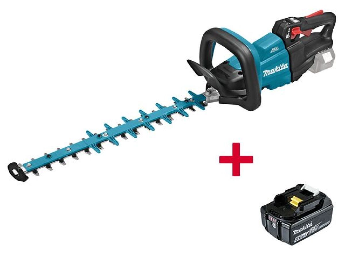 Аккум. кусторез LXT DUH 602 Z + АКЦИЯ 1 аккум BL1860 со скидкой 50% , 18.0 В, 1 акк., 5.0 А/ч, Li-Ion, длина ножа 60 мм, шаг ножа: 23 мм, вес 4.0 кг, MAKITA DUH602ZA1
