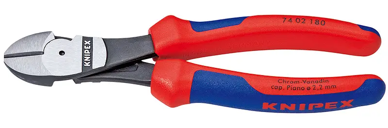 Бокорезы особой мощности, L-180 мм, чёрные, 2-комп. рукоятки  KNIPEX 7402180