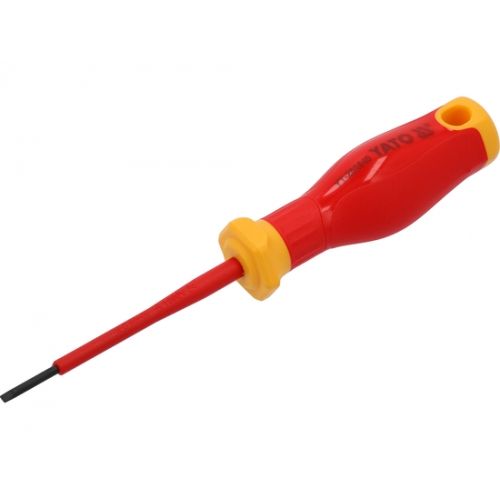 Отвертка шлицевая 2.5х75мм EXTRA SLIM, изолированная, S2 YATO YT-282640