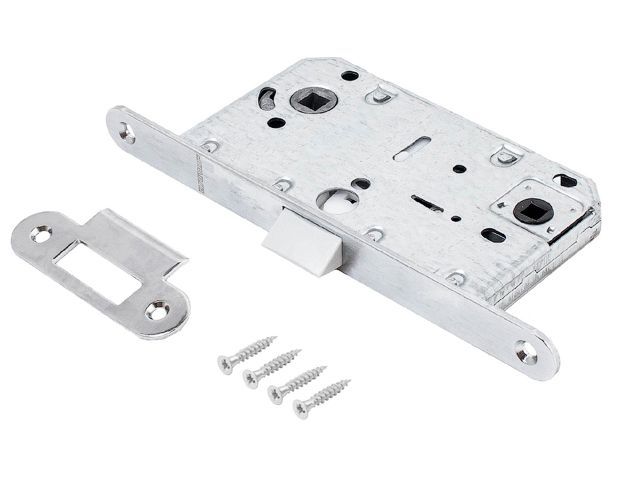 Защелка врезная межк. PL 96WC-50 SC мат.хром под фикс.  АЛЛЮР УЗК 14119