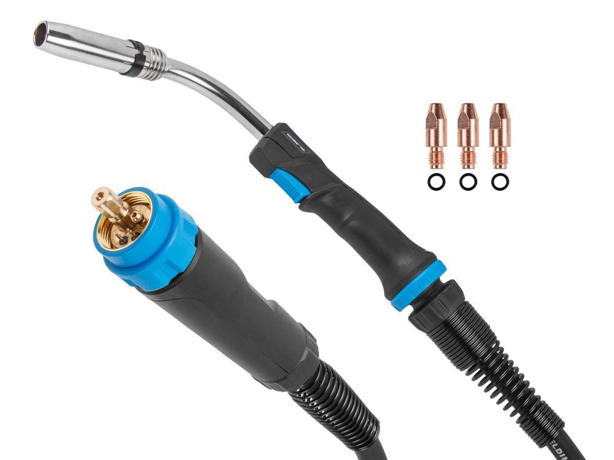 Горелка сварочная MIG MAG WG-36 PRO (5м, 340А) (CO2 - 340A, Ar(Ar+CO2) - 320A, 0.8-1.2мм, ПВ - 60%, 3 метра, М8) SOLARIS SL5713-7