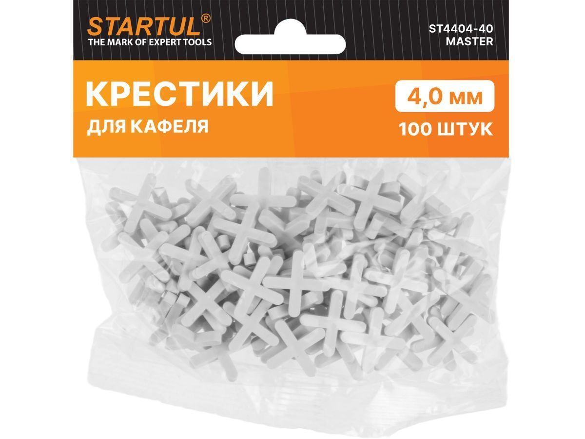 Крестики д/кафеля 4,0мм 100шт MASTER (ST4404-40) (СВП) STARTUL ST4404-40
