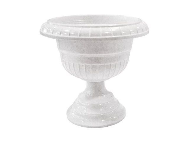 Кашпо-вазон на ножке малый, 280х280х245 мм, мраморный (объем: 3,1 л) INGREEN ING1449МР