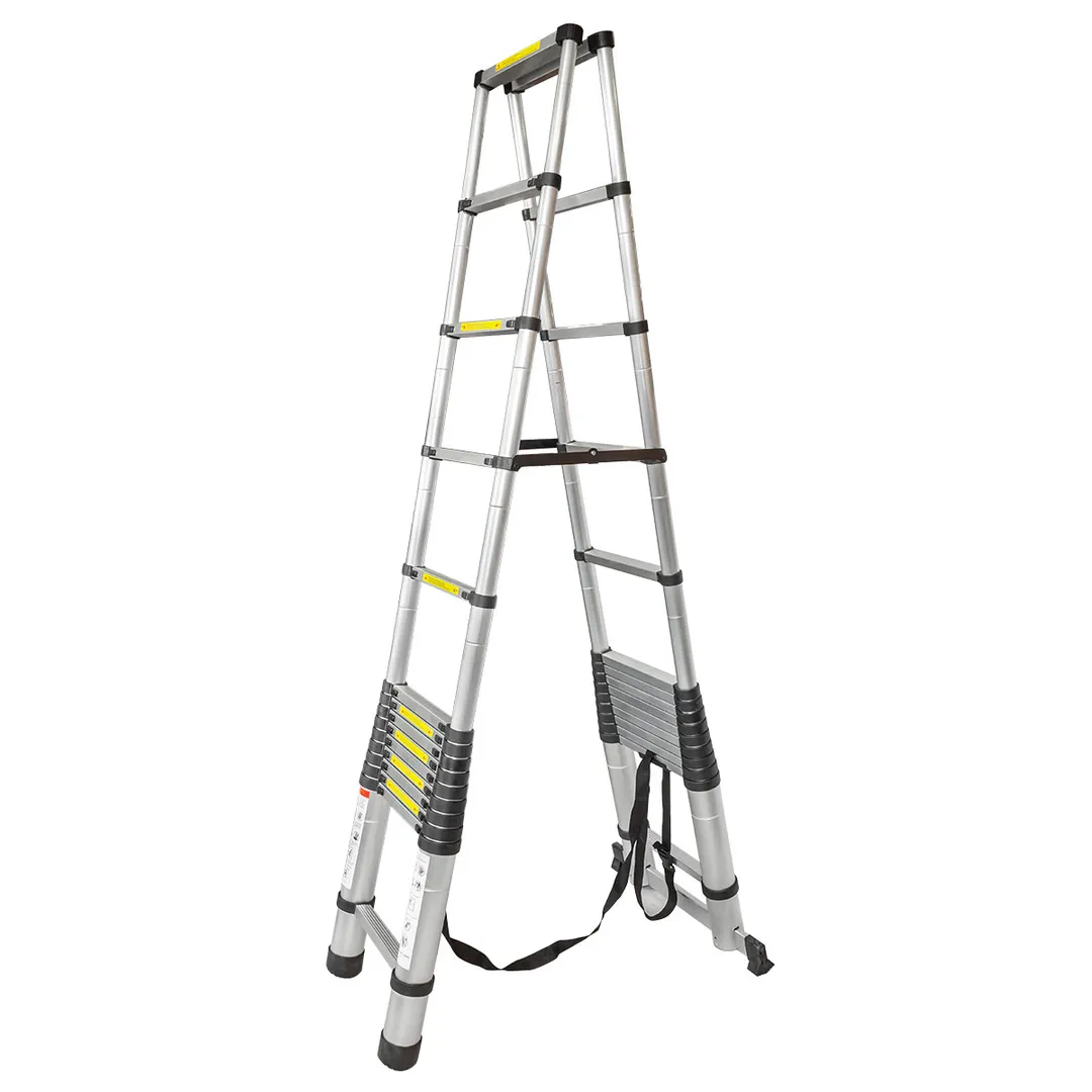 Стремянка телескопическая алюм. бытовая 4.4м (15+15 ступ.) Forsage F-UP440-2