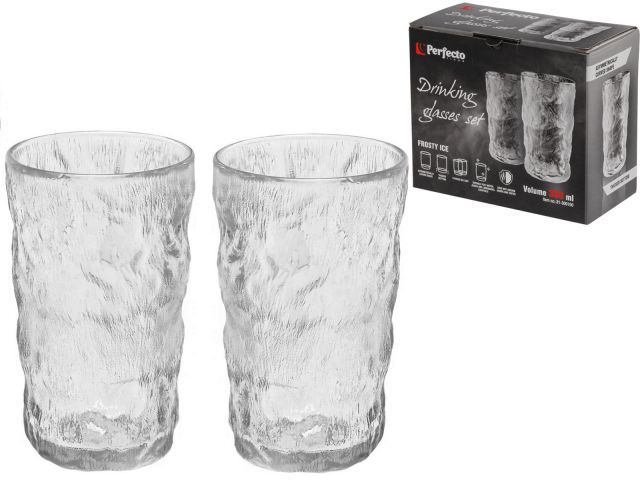 Набор стаканов, 2 шт., 330 мл, серия Frosty Ice  PERFECTO LINEA 31-300100