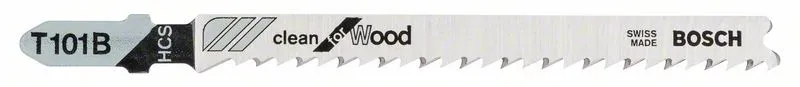 Пилка для лобзика T101B Clean for Wood (5 шт) BOSCH 2.608.630.030
