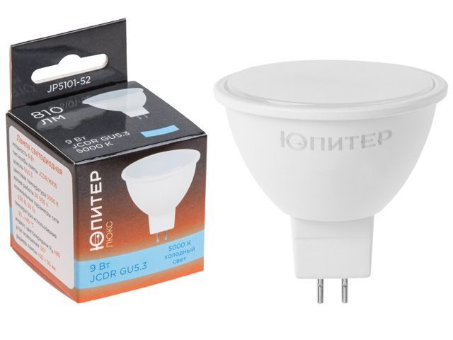 Лампа светодиодная JCDR 9 Вт 230В GU5.3 5000К ЛЮКС ЮПИТЕР JP5101-52