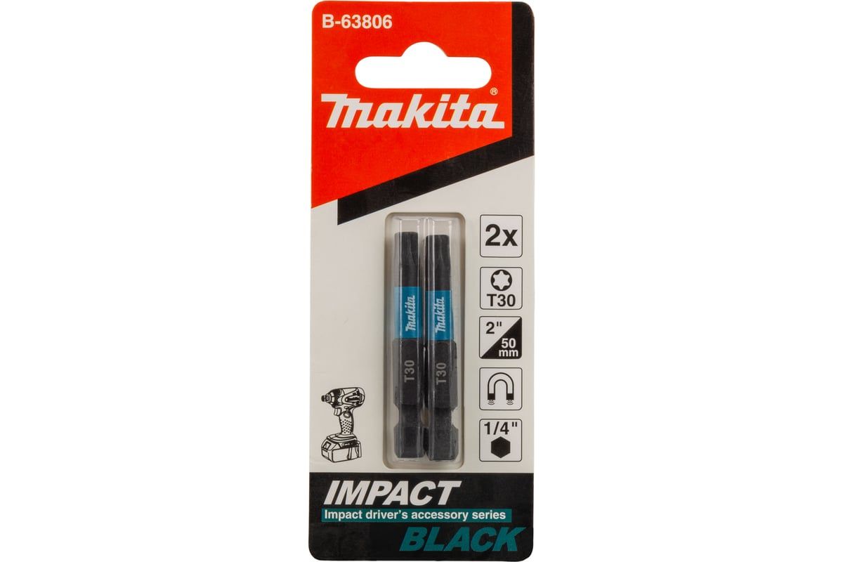 Насадка ударная T30 50 мм Impact Black (2 шт) MAKITA B-63806