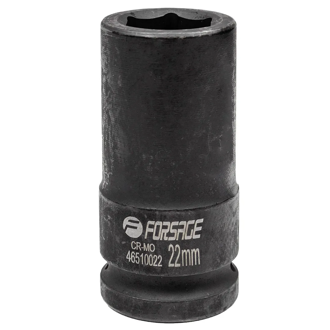 3/4" головка ударная глубокая 22мм 6гр. (100ммL)  Forsage F-46510022