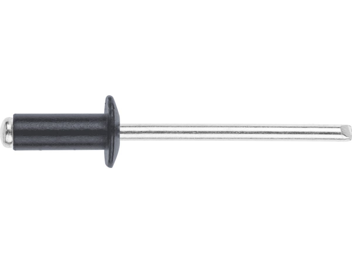 Заклепка вытяжная 4.8х12 mm алюминий/сталь, RAL 7024 (150 шт) (графитово-серый) STARFIX SMP2-43276-150