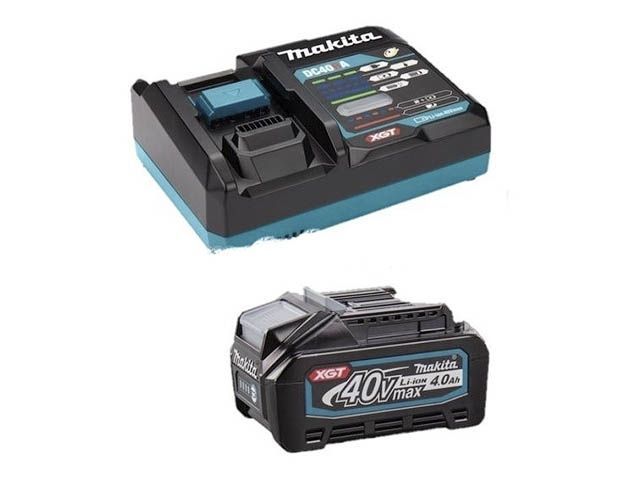 Комплект аккумулятор 40В, 4.0А/ч, BL4040 XGT + зарядное устройство DC40RA XGT в кор. MAKITA 191J67-0
