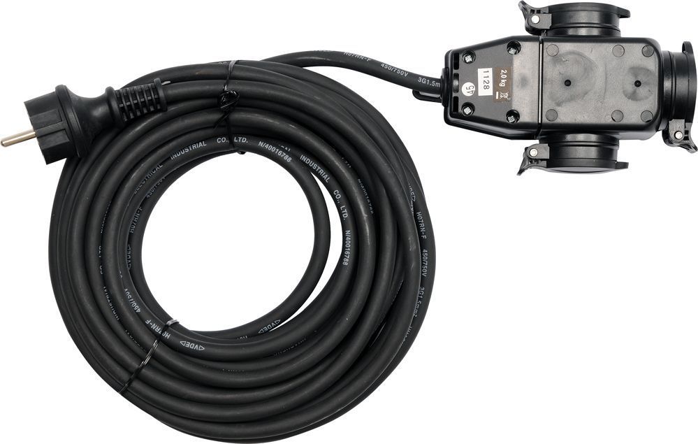 Удлинитель электрический H07RN-F 3G1.5mm, 10м 3 розетки  YATO YT-8116