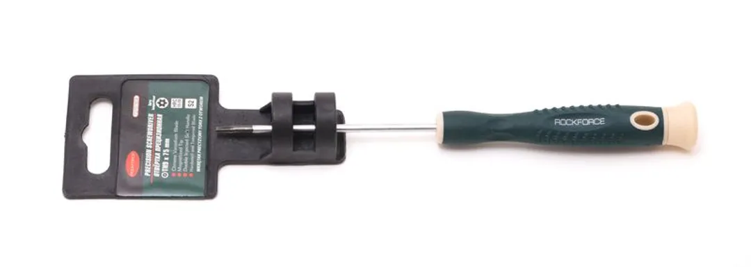 Отвертка TORX с отверстием ювелирная T9Hх75мм  Rock FORCE RF-73707509