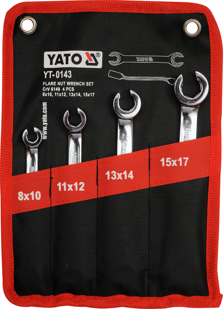 Ключи разрезные 8-17mm (набор 4шт)  YATO YT-0143