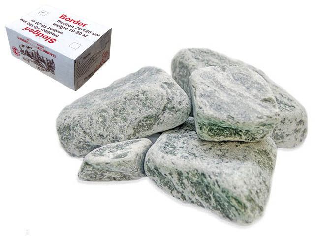 Камень для бани Серпентинит, обвалованный, коробка по 10 кг  ...ARIZONE 62-101006