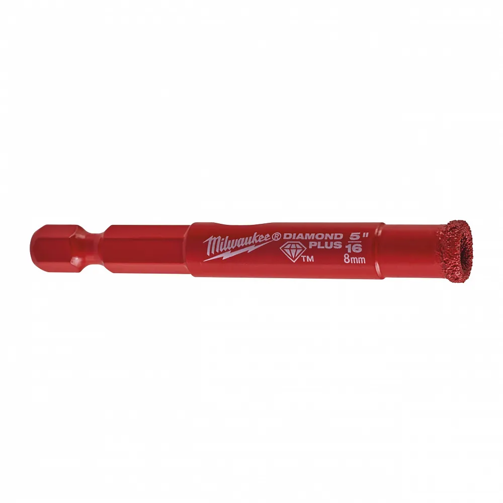 Коронка алмазная Diamond Plus 8 мм 1/4" Hex MILWAUKEE 49560507
