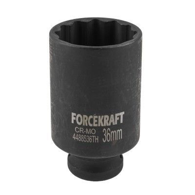 Головка ударная глубокая тонкостенная 36мм (12гр.),1/2" FORCEKRAFT FK-4488536TH