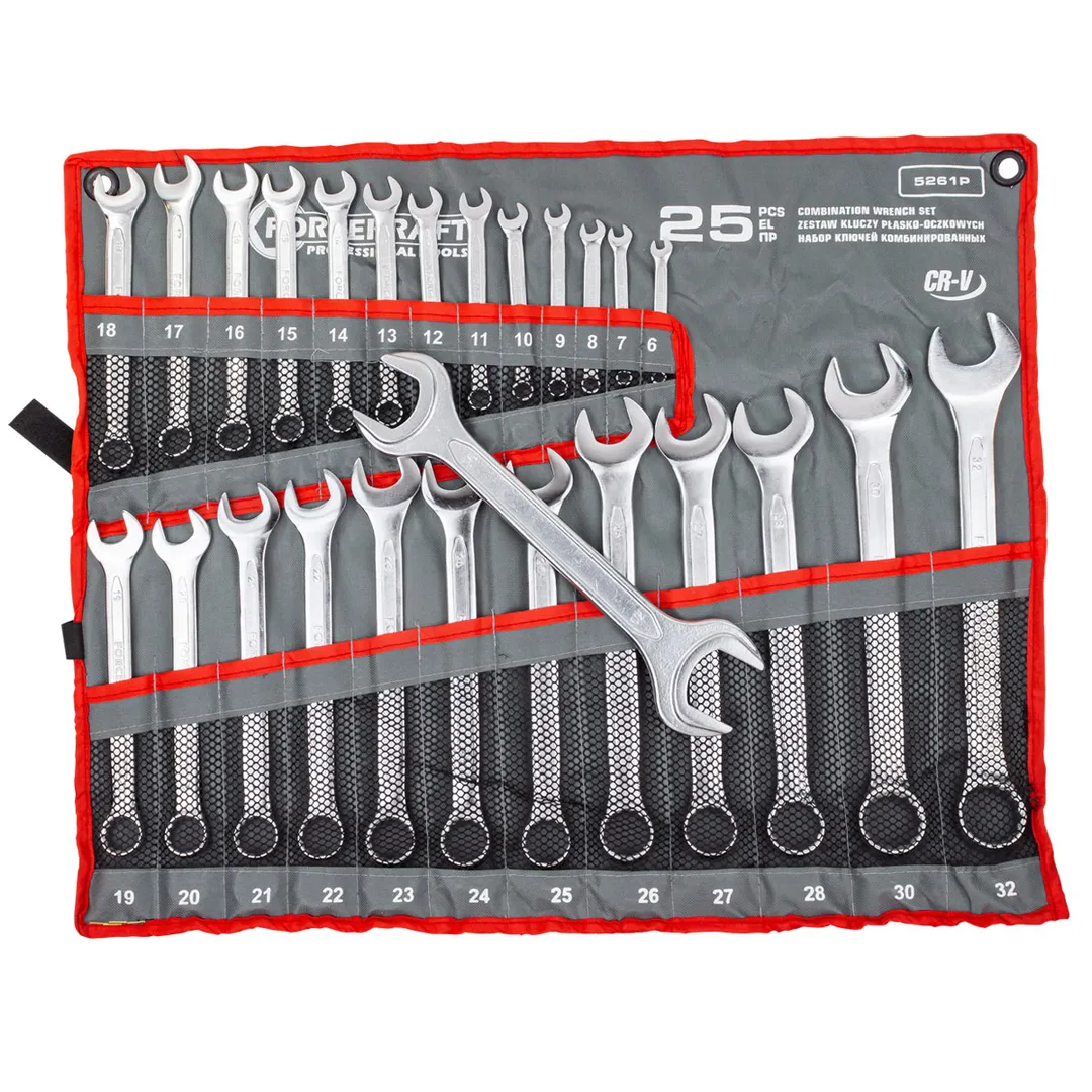 Набор ключей комбинированных 25+1пр. FORCEKRAFT FK-5261P+1