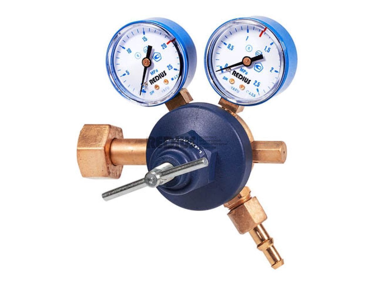 Редуктор кислородный БКО-50-КР1 в коробке (давл. 20/1.25 МПа, 50 м3/ч, ф9 mm) РЕДИУС 11021
