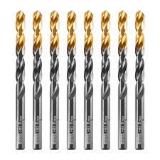Сверло по металлу, 8 мм, HSS-Tin, Golden Tip, 8 шт.  DENZEL 717219