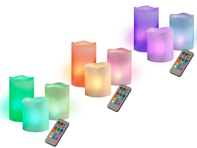Свечи светодиодные CL3-RGB-SET3 (комплект 3 св.) (Для новогодне сервировки стола, из воска)  ...JAZZWAY 4690601000460
