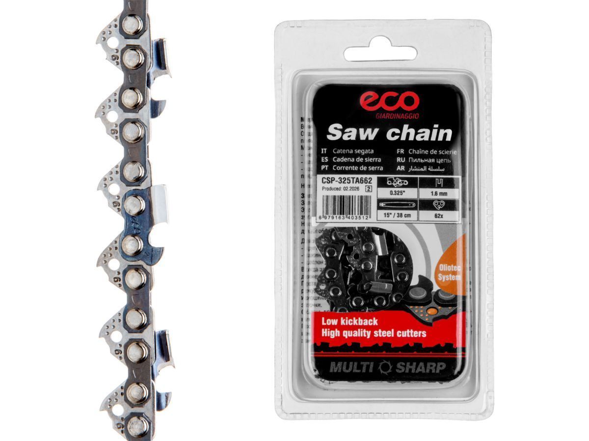 Цепь 38 см 15" 0.325" 1.6 мм 62 зв. 325TA (в блистере) ECO CSP-325TA662
