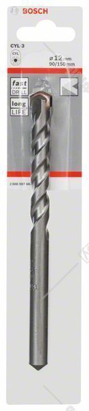 Сверло по бетону CYL-3, 12 - 90/150мм, BOSCH 2.608.597.667
