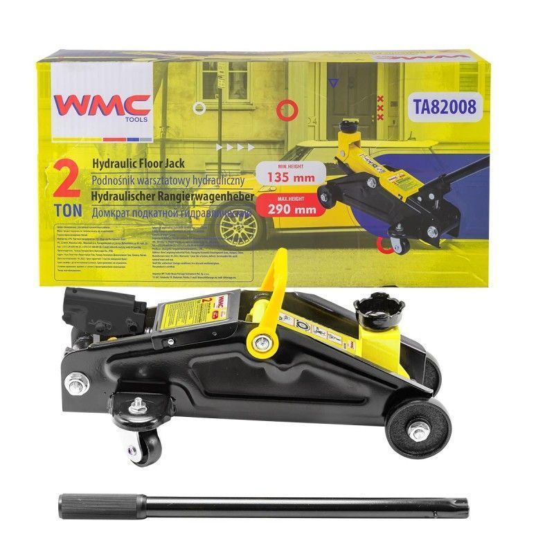 Домкрат подкатной гидравлический 2т (h min 135мм, h max 290мм)  WMC TOOLS WMC-TA82008