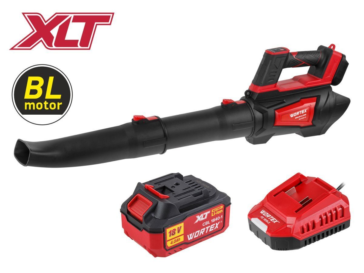 Аккум. воздуходувка BB 1218-1 D XLT SET БЕСЩЁТ., 18В, 440-720 м.куб/ч, 92-152 км/ч (АКБ 4 А*Ч + ЗУ, 18 В, БЕСЩ. ДВИГ., 5 скор. + Турбо, 440-720 м.куб/ч, 92-152 км/ч) WORTEX 2333193