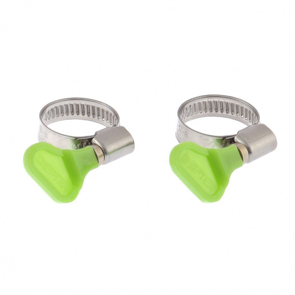 Хомуты металлические элемент крепления с формой ключа 16-25 мм, 2 шт.  ...Сибртех 47650