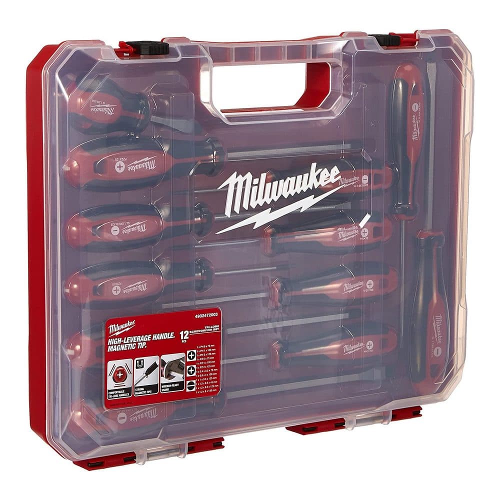 Набор__Отвертки магнитные PH / PZ / SL (12 шт) в кейсе MILWAUKEE 4932472003