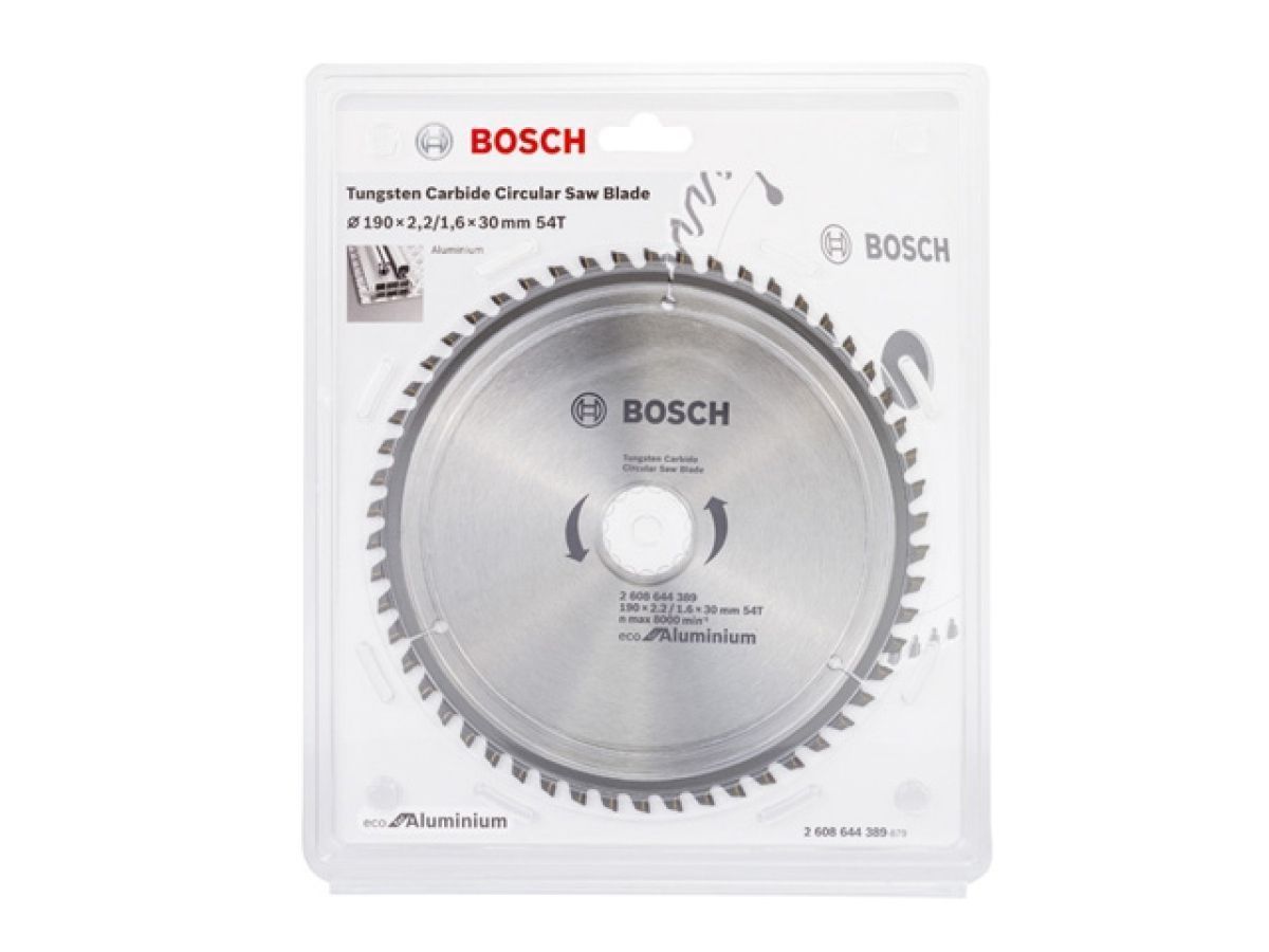 Диск пильный универсальный, 190х30 мм, 54 зуб., ECO ALUMINIUM, BOSCH 2608644389