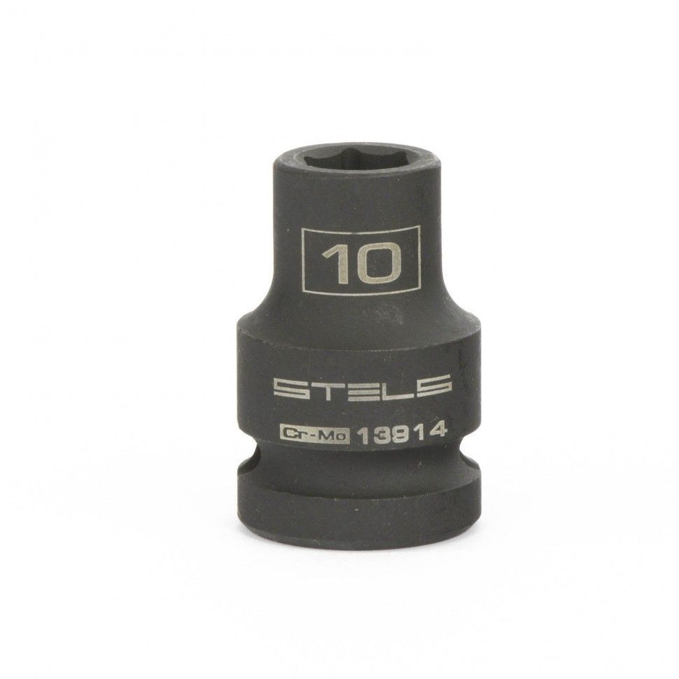 Головка ударная шестигранная, 10 mm, 1/2", CrMo  Stels 13914