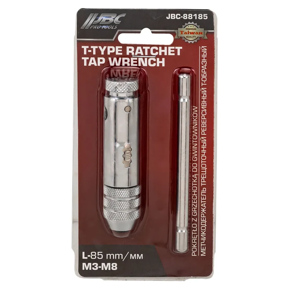 Метчикодержатель трещоточный Т-образный 85мм (М3-М8)  JBC JBC-88185