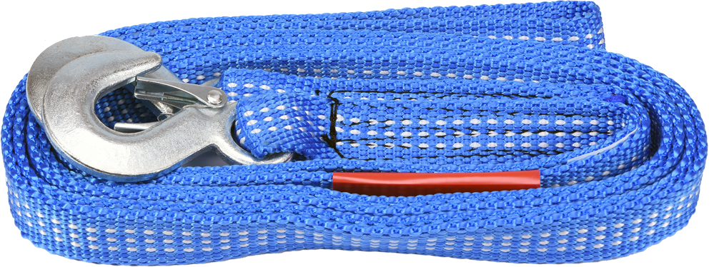 Трос ленточный буксировочный плетеный синтетический в комплекте с крюками  ...VOREL 82233