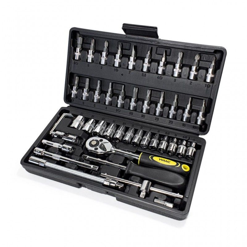 Набор инструментов 46пр. 1/4" (6гр.) (4-14мм)  WMC-WMC TOOLS 2462-5(New)