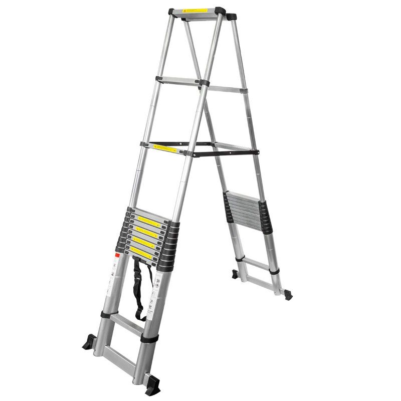 Стремянка телескопическая алюм. бытовая 5м (13+13 ступ.) Forsage F-UP500-2