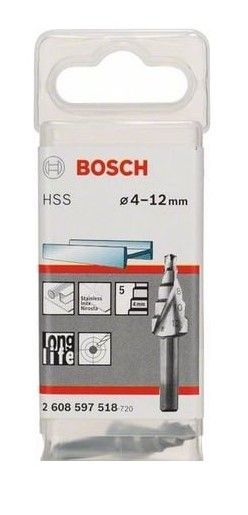 Сверло по металлу ступенчатое 4-12 мм HSS BOSCH 2.608.597.518