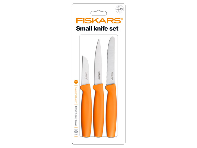 Набор ножей малых 3 шт. оранжевый Functional Form  FISKARS 1014272