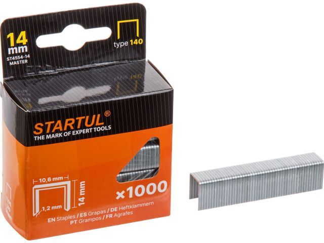 Скобы  14мм тип 140 (1000шт) STARTUL MASTER (ST4554-14) STARTUL ST4554-14