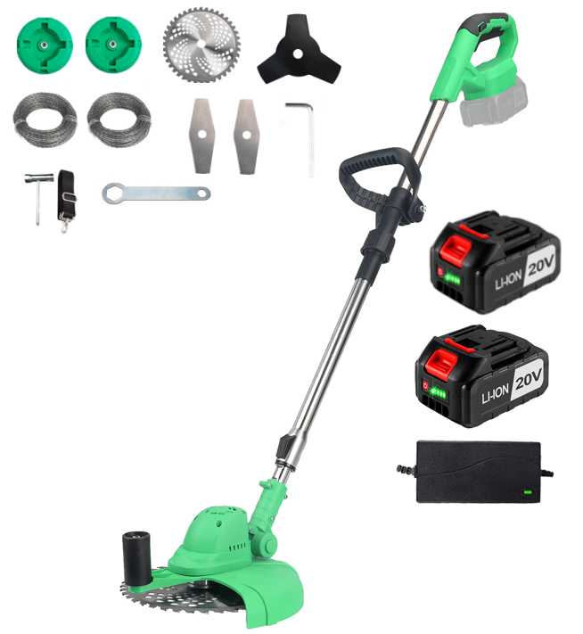Триммер аккумуляторный,  20В, 2АКБ 4,0 А/ч, Zitrek GreenCut 20V