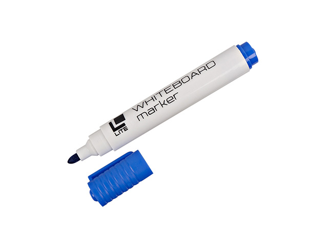 Маркер для белых досок 3 мм синий круглый,  LITE WRL01B