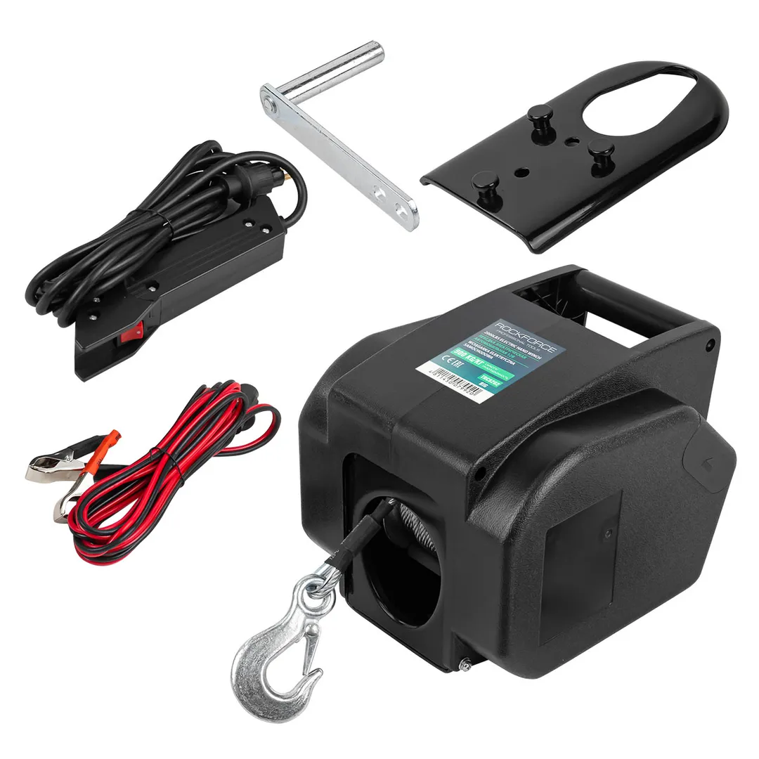 Лебедка электрическая автомобильная 12В, 300W, 900 кг. Rock FORCE RF-TRC9202