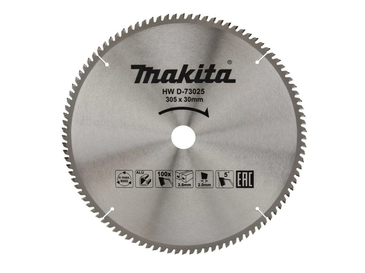 Диск пильный 305х30x2/2,8 мм 100 зуб. по алюминию MAKITA D-73025