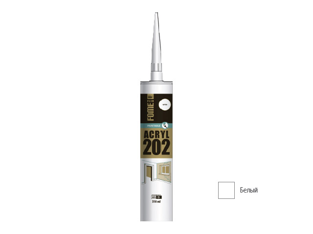 Герметик акриловый Acryl 202, белый, 310мл, FOME FLEX 01-5-1-101