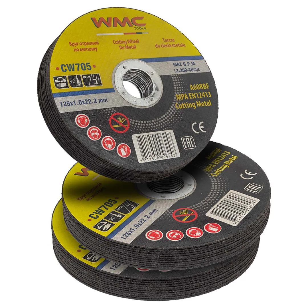 Круг отрезной 125x1.0x22.2мм-30шт WMC TOOLS WMC-CW705(30 шт к-т)