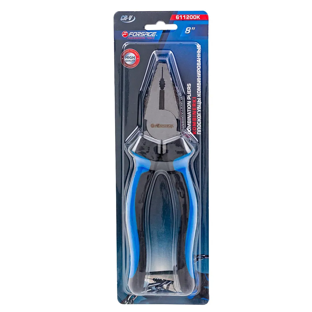 Плоскогубцы комбинированные 8"  Forsage F-611200K