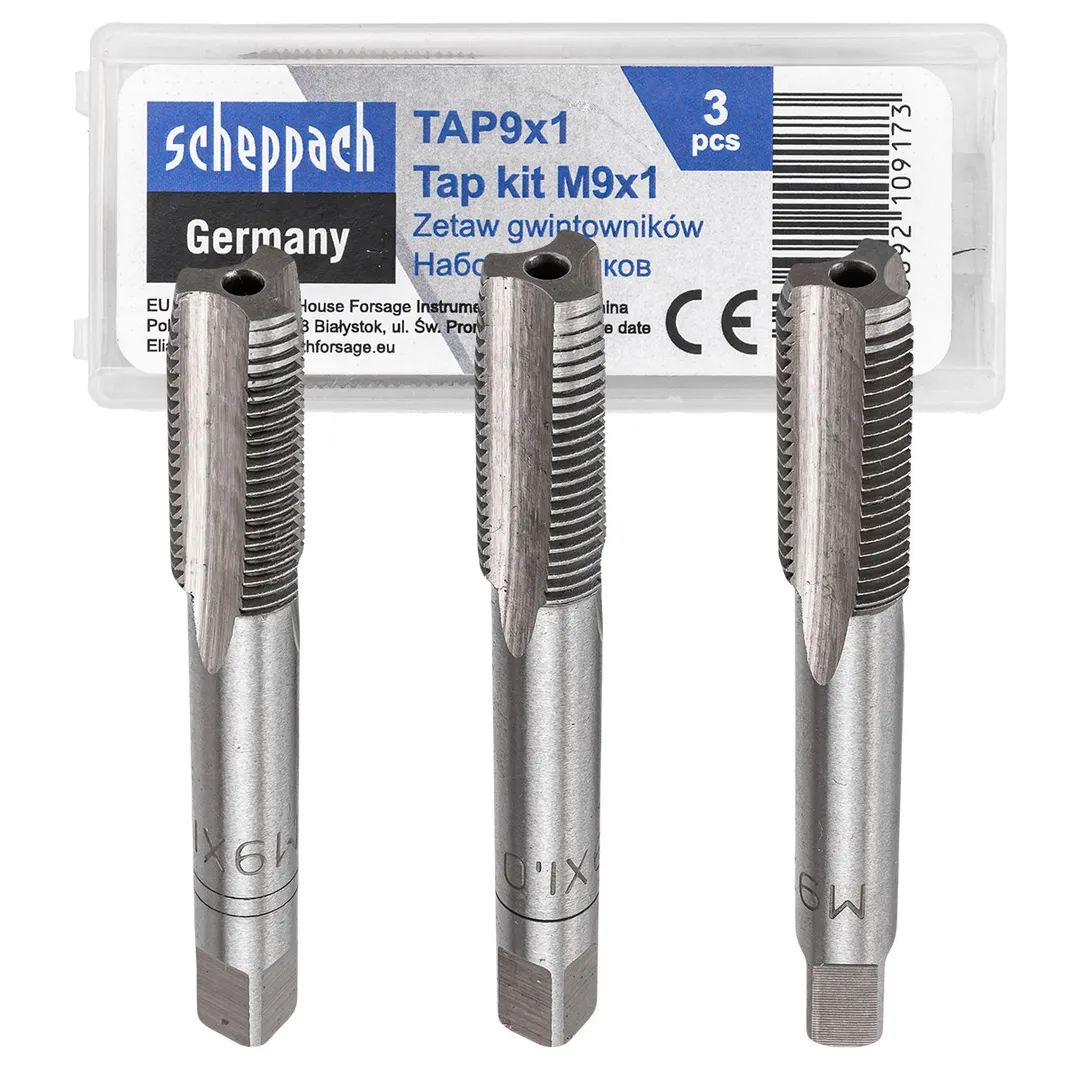Метчик M9x1 (3шт)  Scheppach Sch-TAP9x1