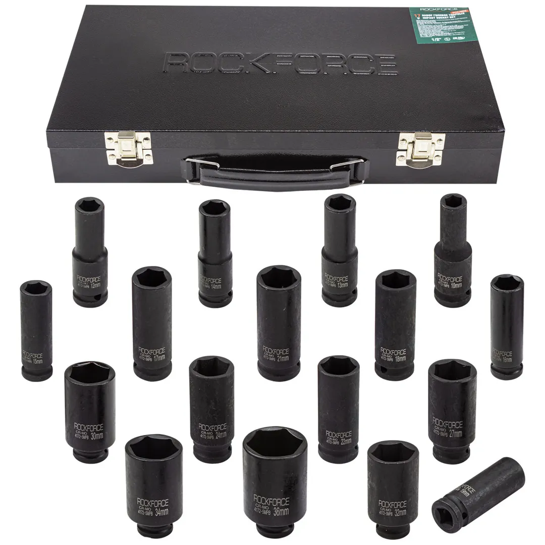 Набор инструментов ударных 1/2", 6гр. 17пр (10-36 мм) Rock FORCE RF-4172-5MPB