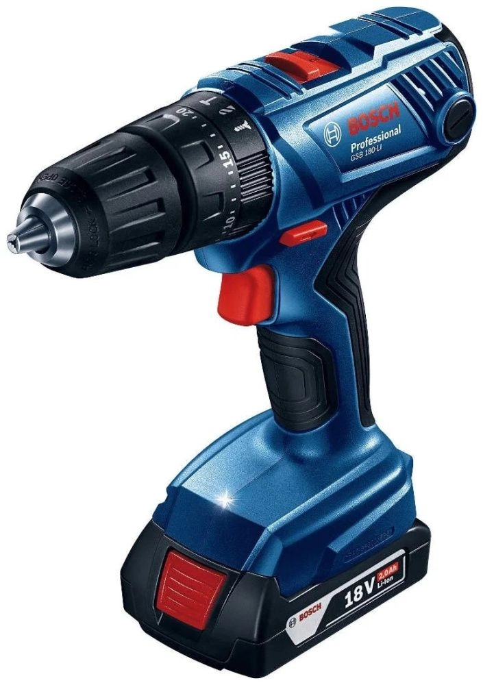 Шуруповёрт ударный GSB 180-LI аккумуляторный (54Nm / 2*2,0Ah / Кейс),  ...BOSCH 0.601.9F8.307